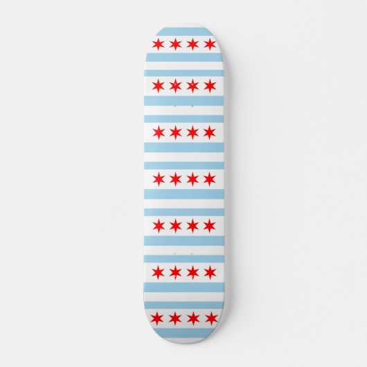 Skateboard met vlag van Chicago, Illinois (Voorkant)