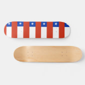 Skateboard met vlag van Chili (Horizontaal)