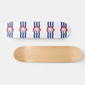 Skateboard met vlag van Cincinnati, Ohio, Verenigd (Horizontaal)