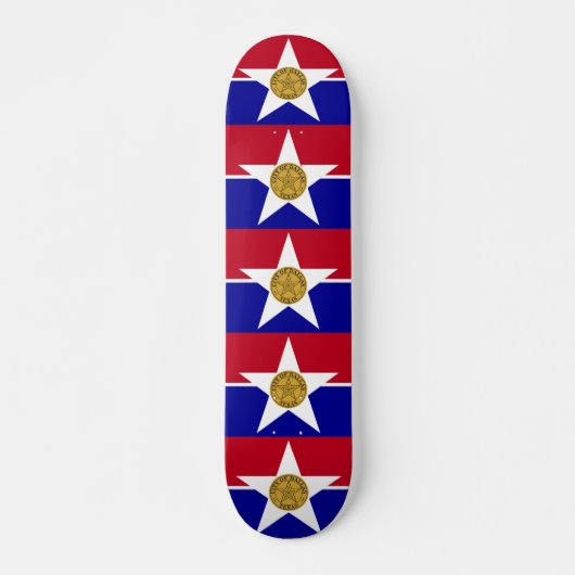 Skateboard met vlag van Dallas, Verenigde Staten (Voorkant)