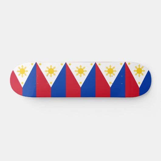 Skateboard met vlag van de Filipijnen (Horizontaal)