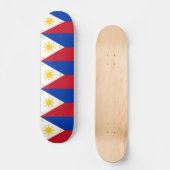 Skateboard met vlag van de Filipijnen (Voorkant)