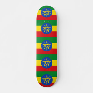 Skateboard met vlag van Ethiopië