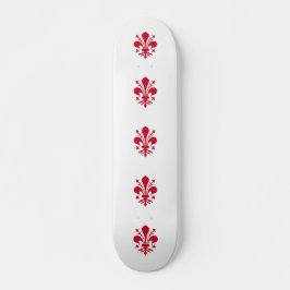 Skateboard met vlag van Florence, Italië