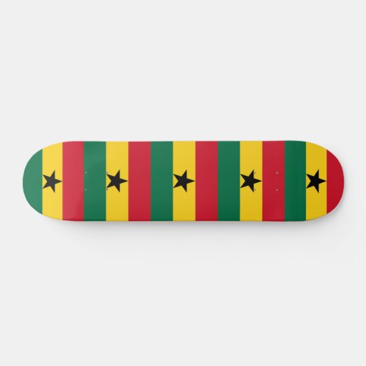 Skateboard met vlag van Ghana (Horizontaal)