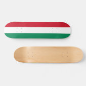 Skateboard met vlag van Hongarije (Horizontaal)