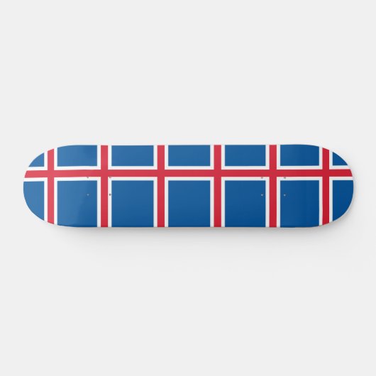 Skateboard met vlag van IJsland (Horizontaal)