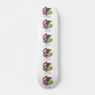 Skateboard met vlag van Illinois