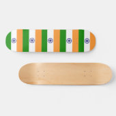 Skateboard met vlag van India (Horizontaal)
