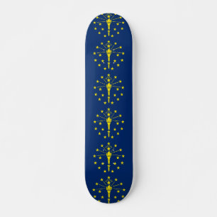 Skateboard met vlag van Indiana