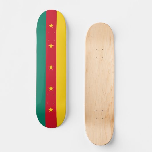 Skateboard met vlag van Kameroen (Voorkant)