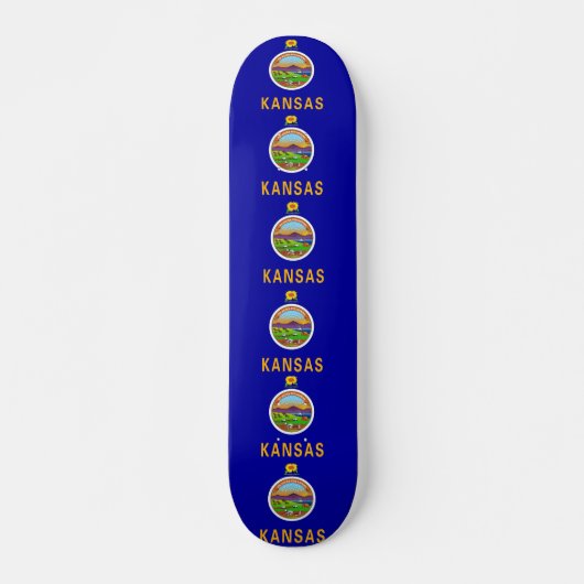 Skateboard met vlag van Kansas (Voorkant)