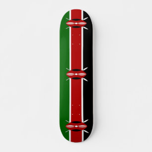 Skateboard met vlag van Kenia