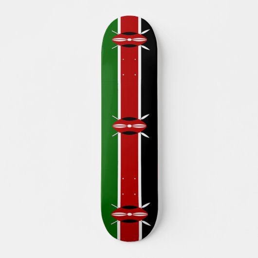 Skateboard met vlag van Kenia (Voorkant)