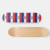 Skateboard met vlag van Kroatië (Horizontaal)