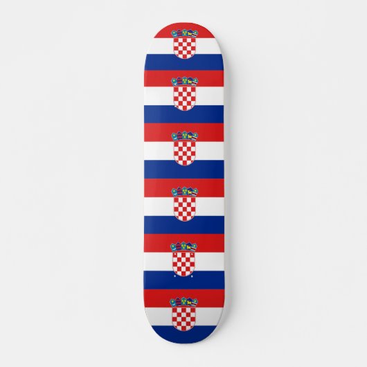 Skateboard met vlag van Kroatië (Voorkant)