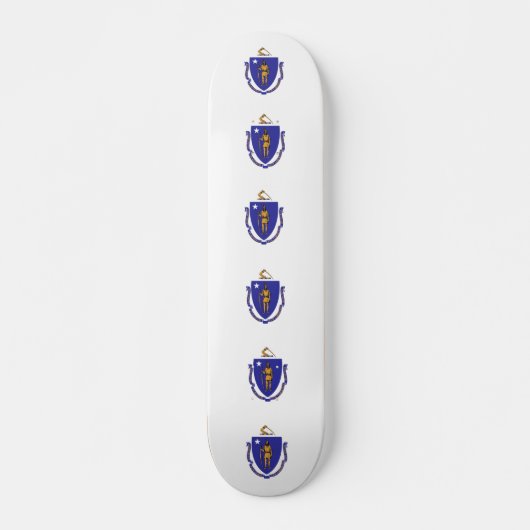 Skateboard met vlag van Massachusetts (Voorkant)