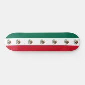 Skateboard met vlag van Mexico (Horizontaal)