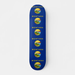 Skateboard met vlag van Montana