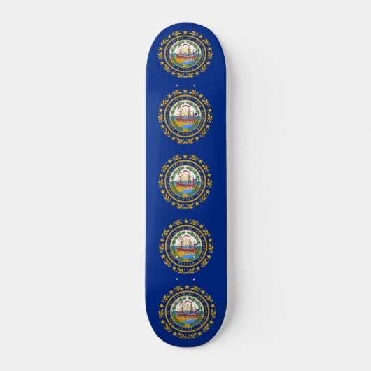 Skateboard met vlag van New Hampshire (Voorkant)
