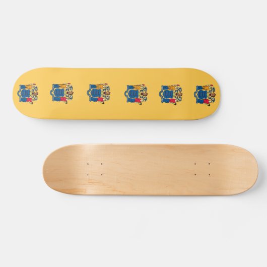 Skateboard met vlag van New Jersey (Horizontaal)