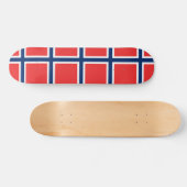 Skateboard met vlag van Noorwegen (Horizontaal)