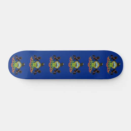 Skateboard met vlag van Pennsylvania (Horizontaal)