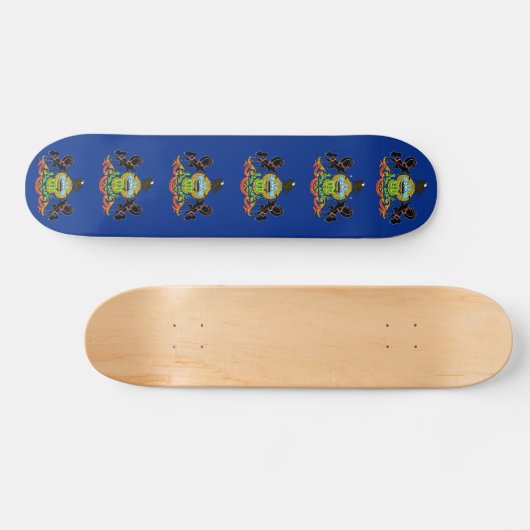 Skateboard met vlag van Pennsylvania (Horizontaal)