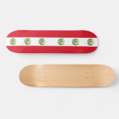 Skateboard met vlag van Peru (Horizontaal)