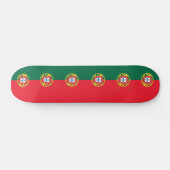 Skateboard met vlag van Portugal (Horizontaal)