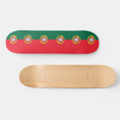 Skateboard met vlag van Portugal (Horizontaal)