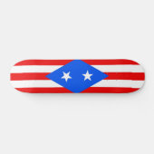 Skateboard met vlag van Puerto Rico (Horizontaal)