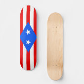 Skateboard met vlag van Puerto Rico (Voorkant)