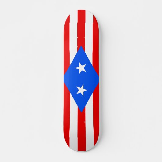 Skateboard met vlag van Puerto Rico (Voorkant)