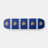 Skateboard met vlag van Quebec City, Canada (Horizontaal)