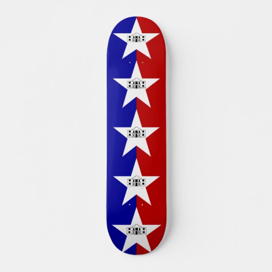 Skateboard met vlag van San Antonio, VS (Voorkant)