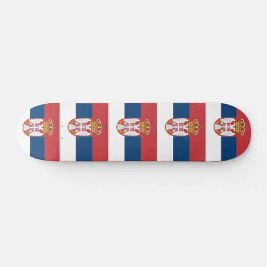 Skateboard met vlag van Servië (Horizontaal)