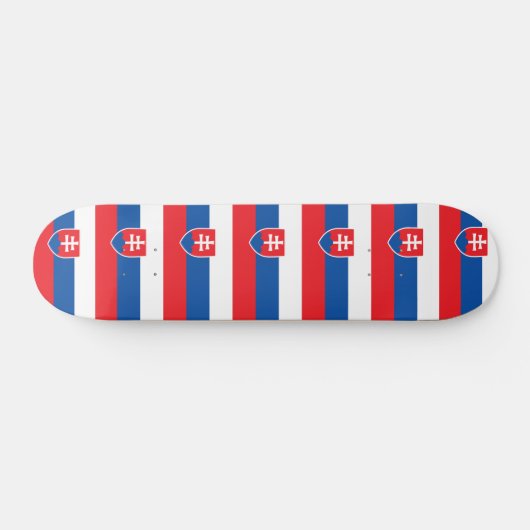 Skateboard met vlag van Slowakije (Horizontaal)