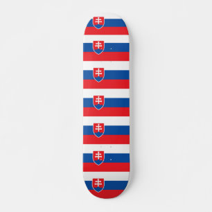 Skateboard met vlag van Slowakije