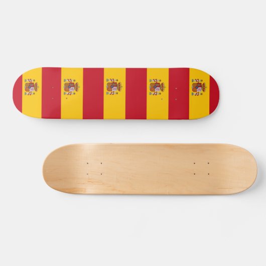Skateboard met vlag van Spanje (Horizontaal)