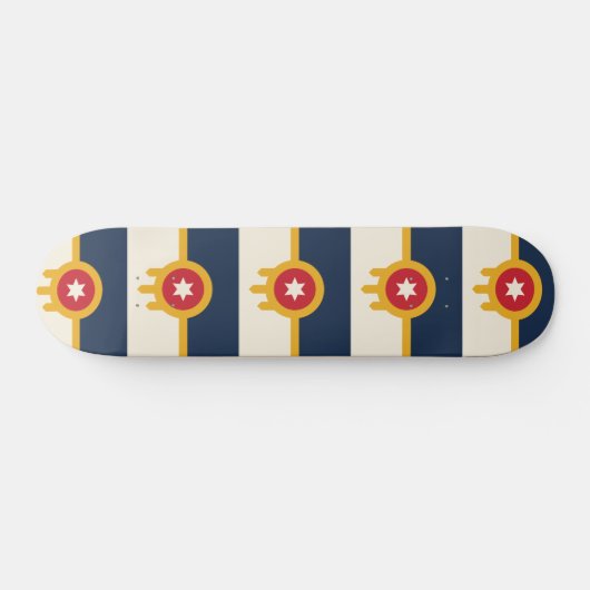 Skateboard met vlag van Tulsa, Oklahoma (Horizontaal)