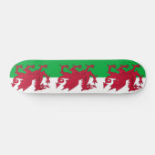 Skateboard met vlag van Wales (Horizontaal)