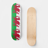 Skateboard met vlag van Wales (Voorkant)