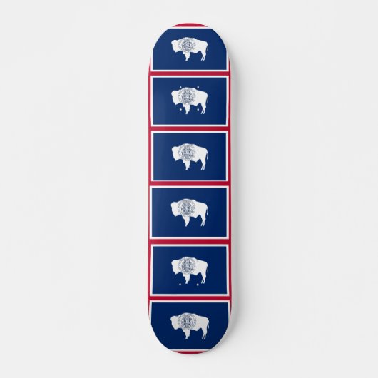 Skateboard met vlag van Wyoming (Voorkant)