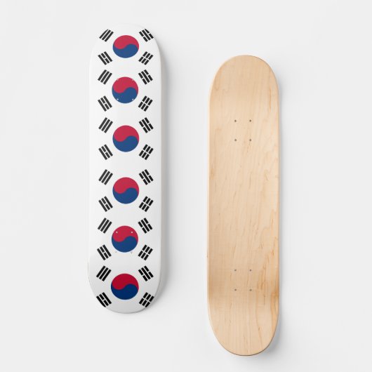 Skateboard met vlag van Zuid-Korea (Voorkant)