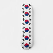 Skateboard met vlag van Zuid-Korea (Voorkant)