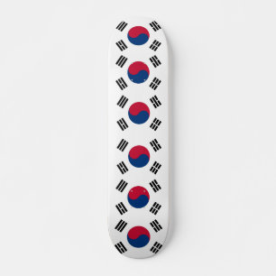 Skateboard met vlag van Zuid-Korea