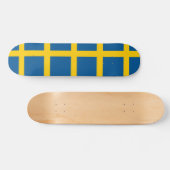 Skateboard met vlag van Zweden (Horizontaal)