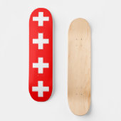 Skateboard met vlag van Zwitserland (Voorkant)