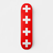 Skateboard met vlag van Zwitserland (Voorkant)